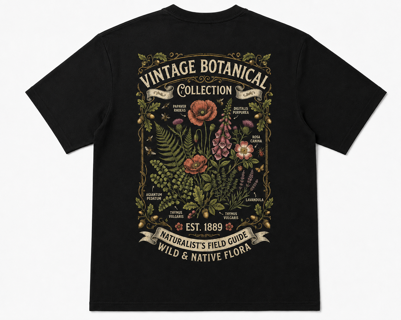 Vintage Botanical Oversized Tshirt