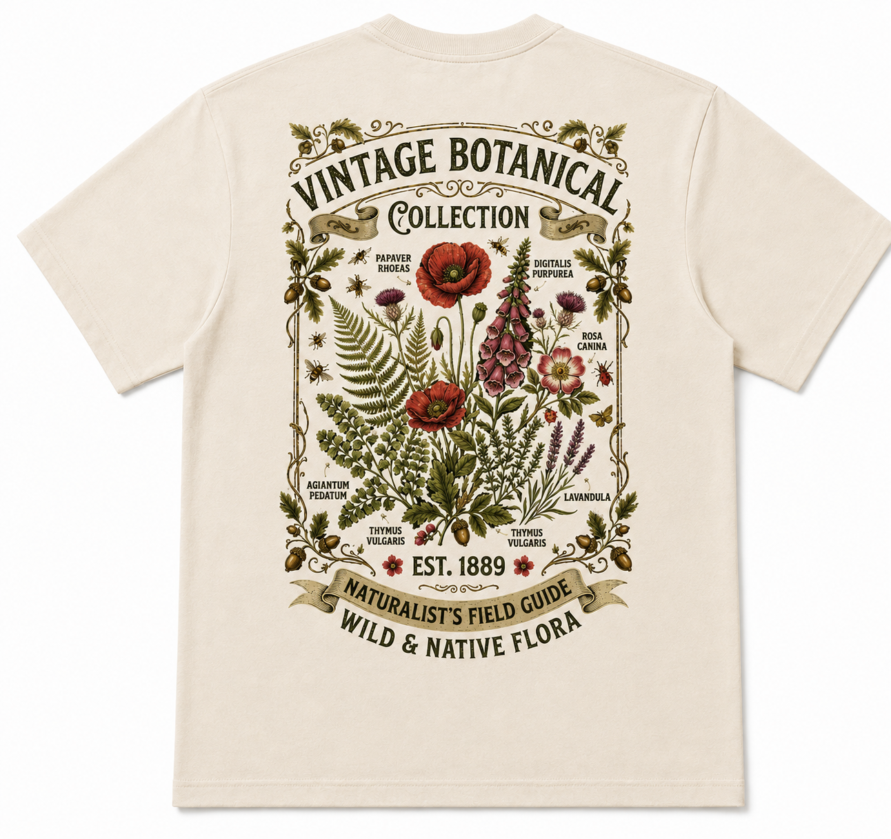 Vintage Botanical Oversized Tshirt
