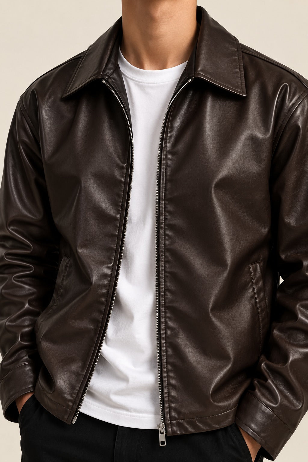 Faux Leather Jacket